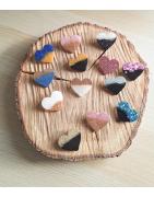 Broches en résine pailletée artisanales – Bijoux uniques fait main